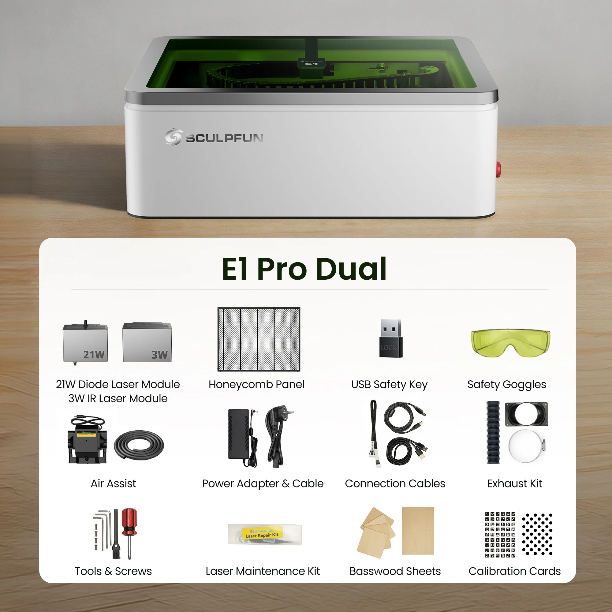 SCULPFUN E1 Pro Dual 21W Diode + 3W IR - Image 23